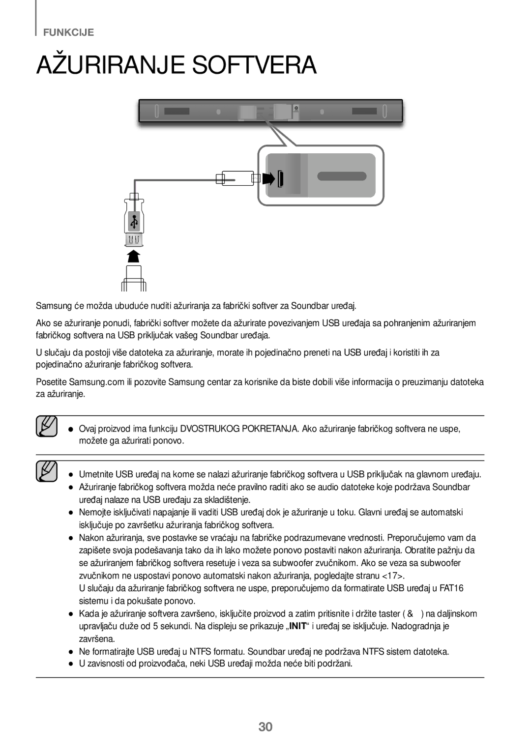 Samsung HW-K450/EN, HW-J450/EN, HW-J450/ZF, HW-K450/ZF manual Ažuriranje Softvera 