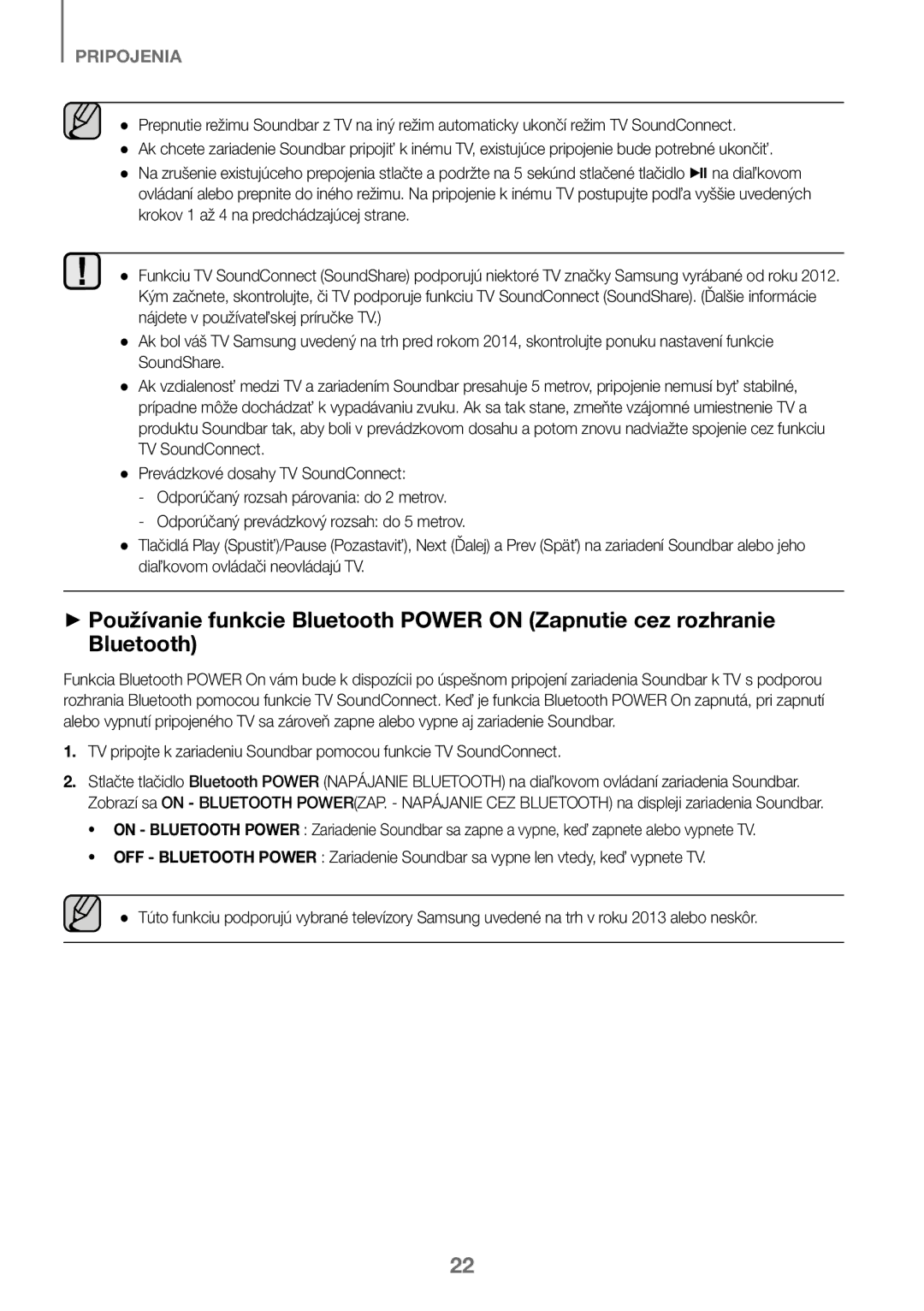 Samsung HW-J450/EN, HW-K450/EN, HW-J450/ZF, HW-K450/ZF manual Pripojenia 