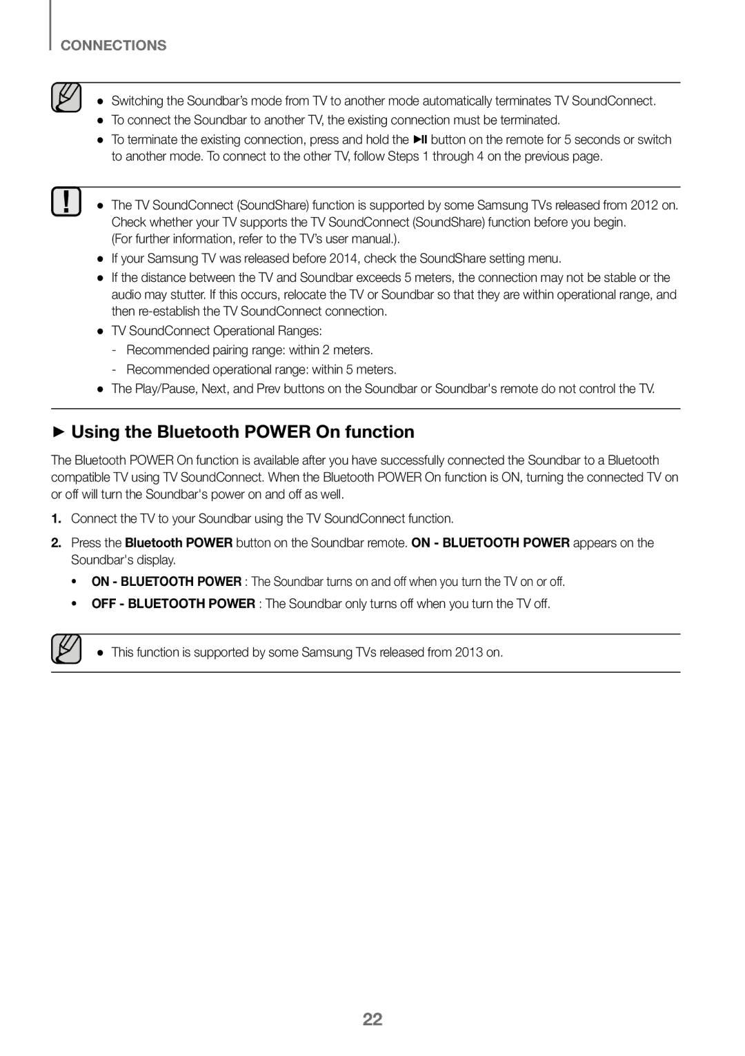 Samsung HW-J450/ZF, HW-K450/EN, HW-J450/EN, HW-K450/ZF manual ++Using the Bluetooth Power On function 