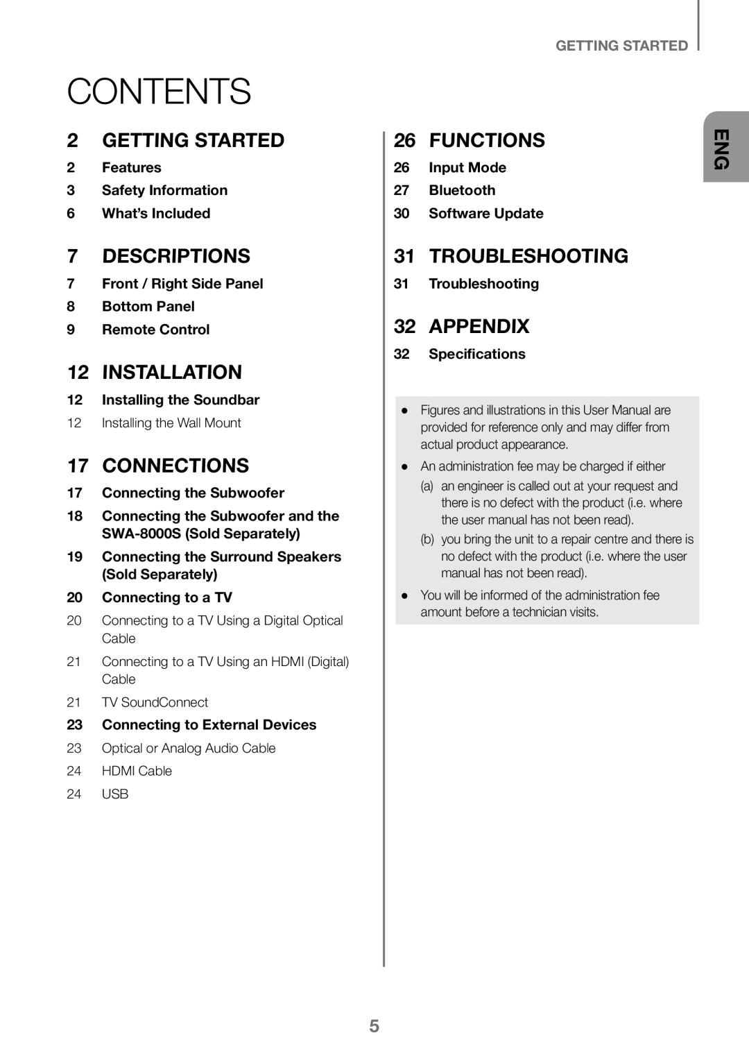 Samsung HW-J450/EN, HW-K450/EN, HW-J450/ZF, HW-K450/ZF manual Contents 