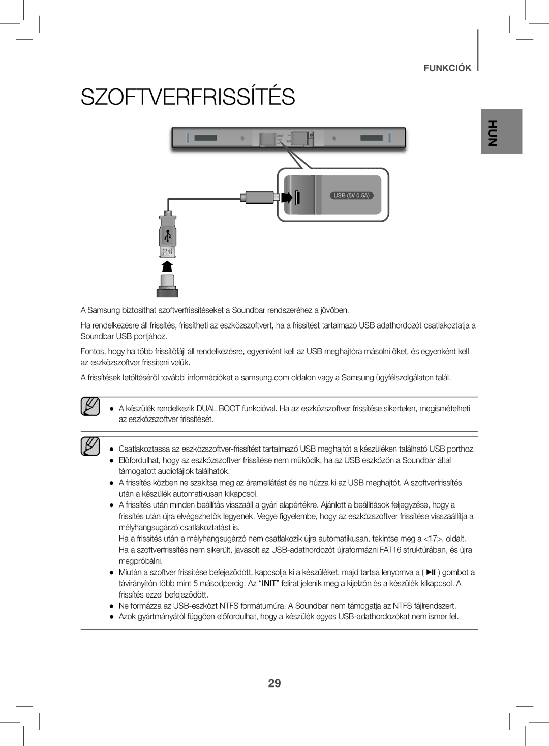 Samsung HW-K470/XN, HW-K470/EN manual Szoftverfrissítés 