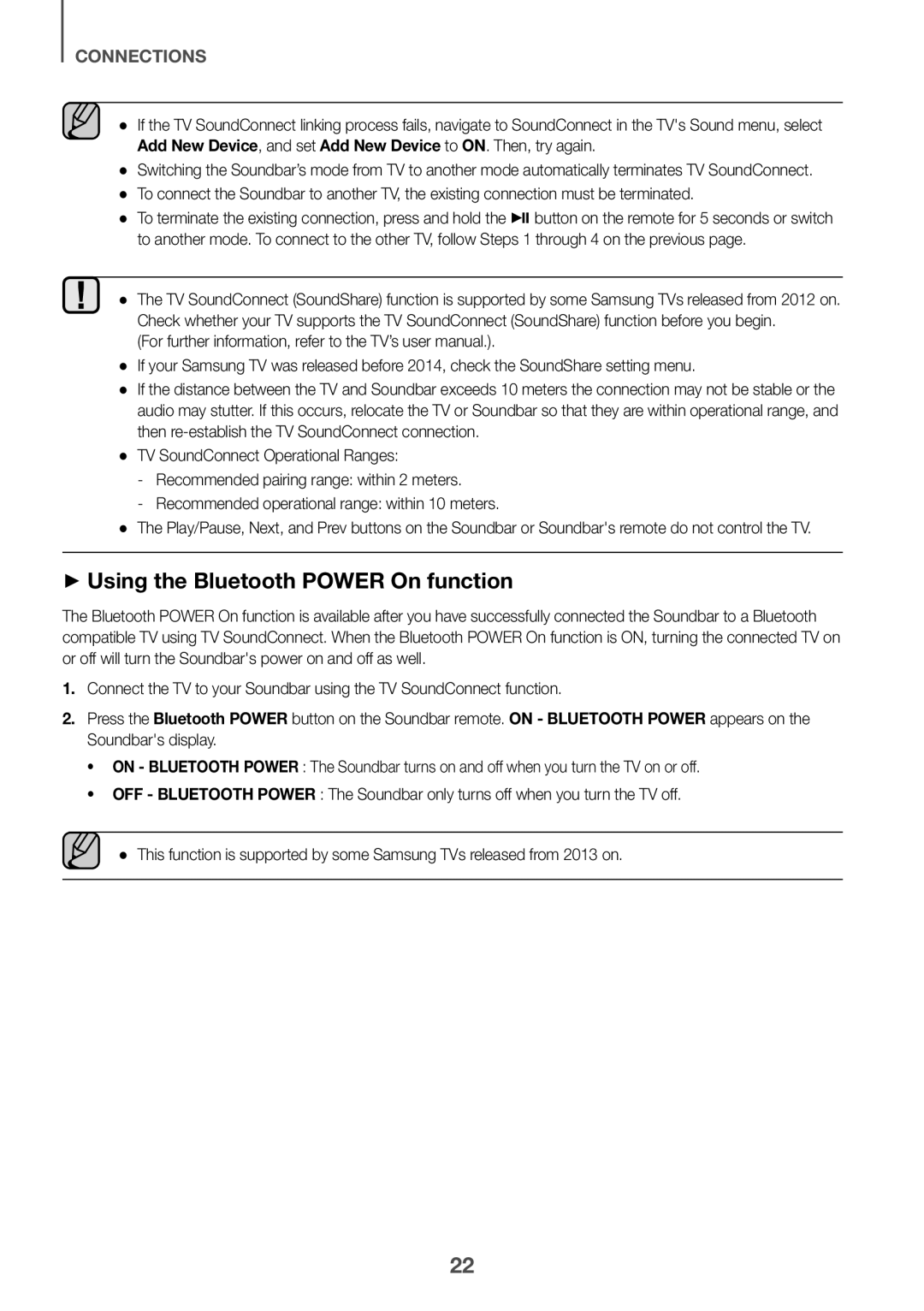 Samsung HW-K550/UM manual ++Using the Bluetooth Power On function 