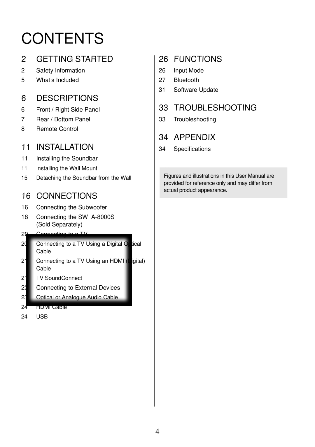 Samsung HW-K550/UM manual Contents 