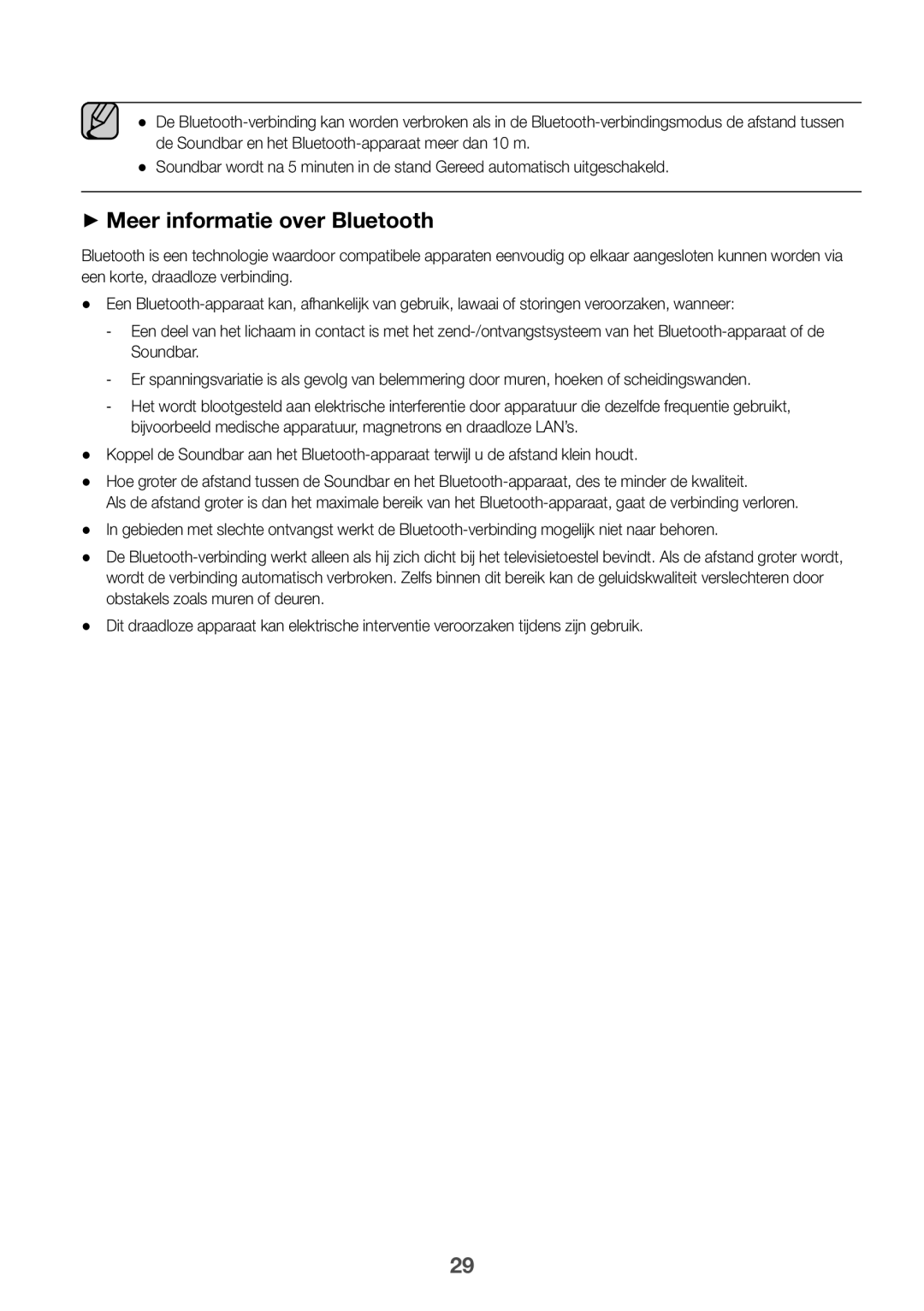 Samsung HW-K560/XE, HW-K551/EN, HW-K550/EN, HW-K551/ZF, HW-K550/ZF, HW-K561/XE manual ++Meer informatie over Bluetooth 