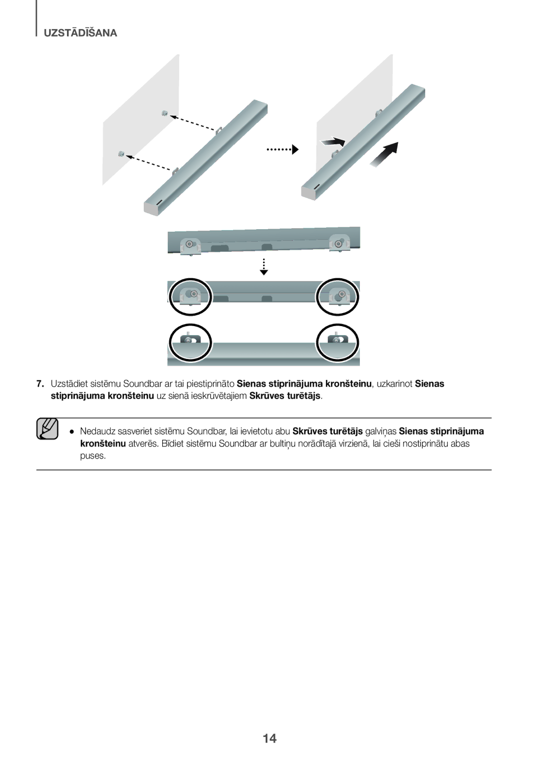 Samsung HW-K551/ZF, HW-K551/EN, HW-K550/EN, HW-K550/ZF, HW-K561/XE, HW-K560/XE manual Uzstādīšana 