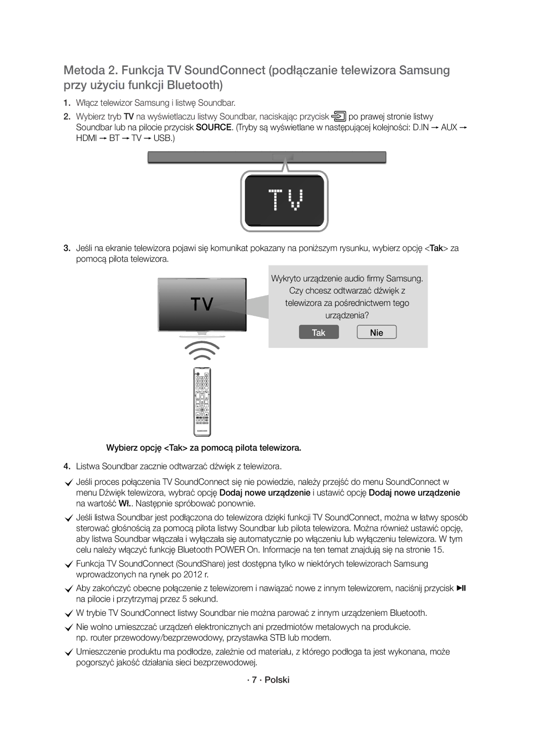 Samsung HW-K550/EN, HW-K551/EN manual TakNie 