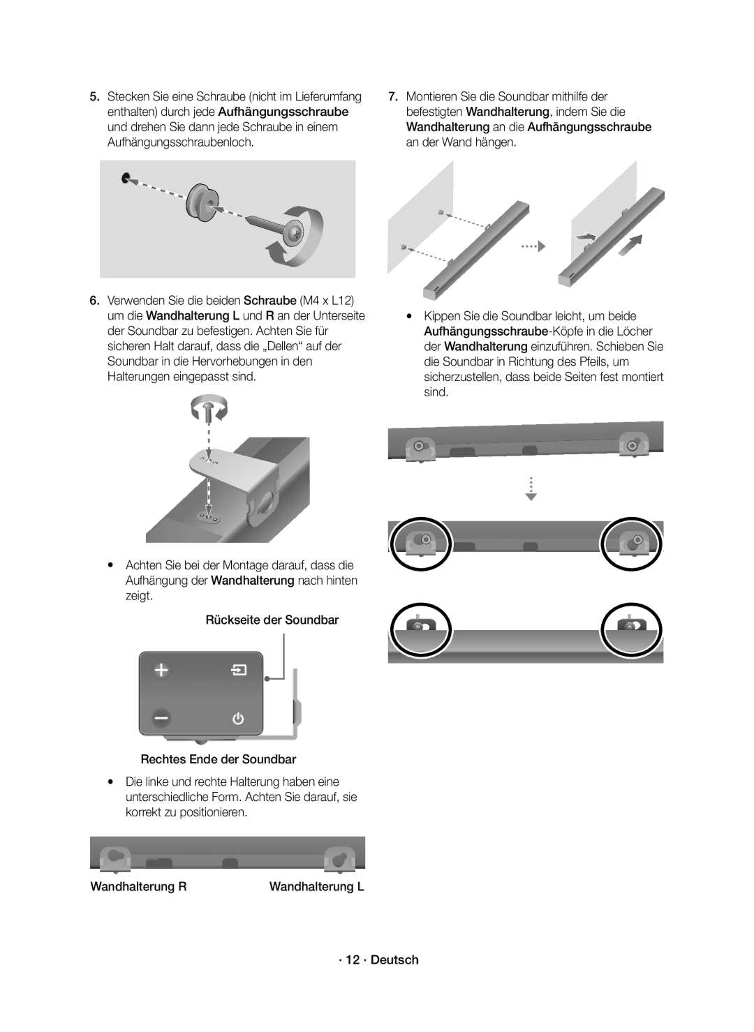 Samsung HW-K551/EN, HW-K550/EN manual · 12 · Deutsch 