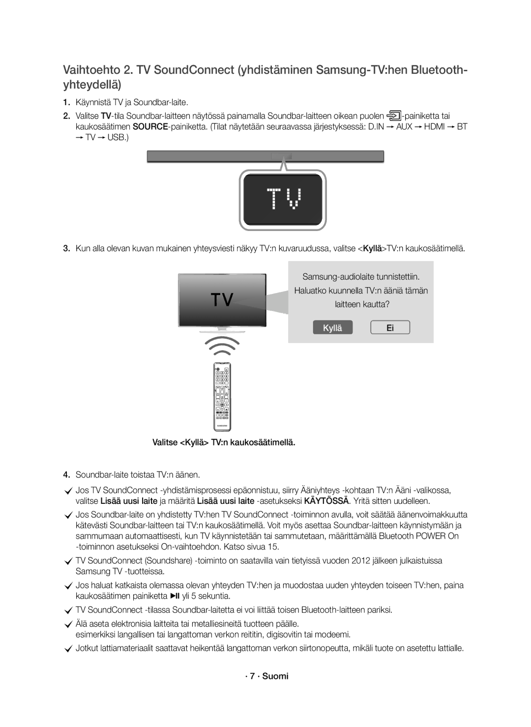 Samsung HW-K560/XE, HW-K561/XE manual KylläEi 