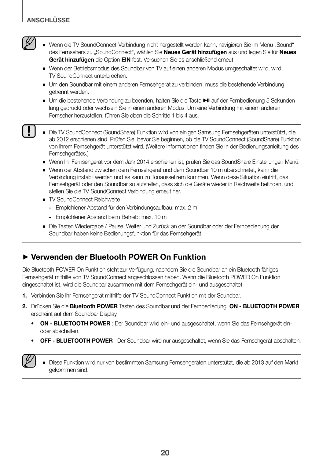 Samsung HW-K650/XN, HW-K651/EN, HW-K650/EN, HW-K651/ZF, HW-K650/ZF, HW-K660/XE ++Verwenden der Bluetooth Power On Funktion 