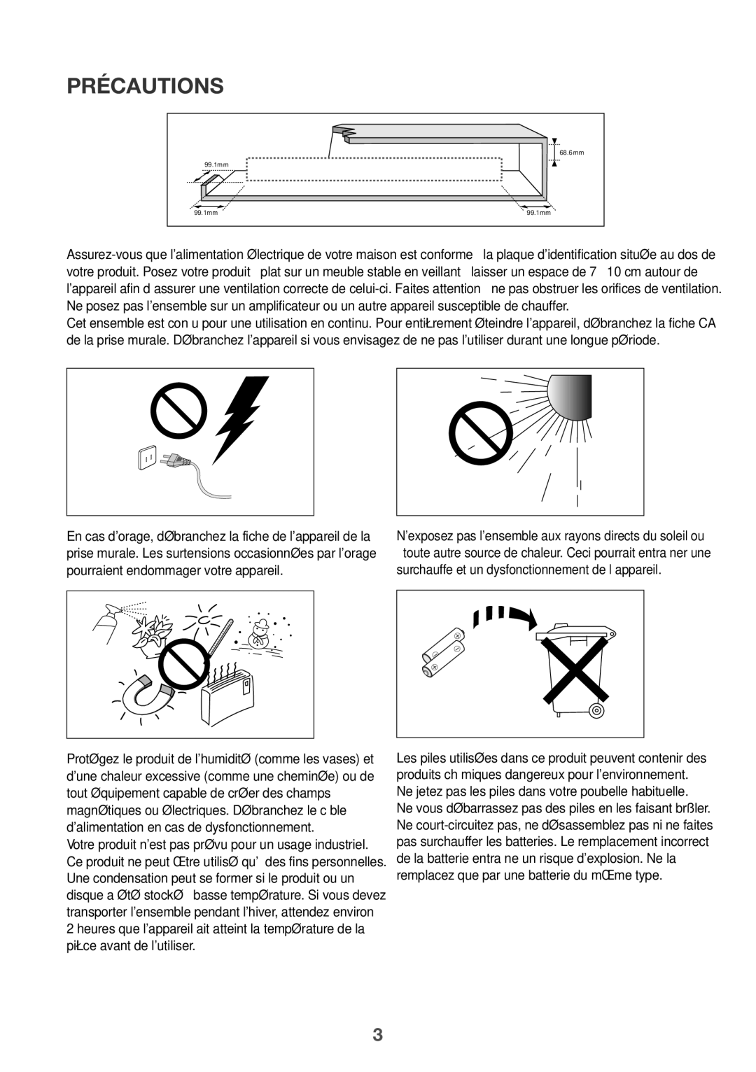 Samsung HW-K850/EN, HW-K850/XN manual Précautions, Fra 