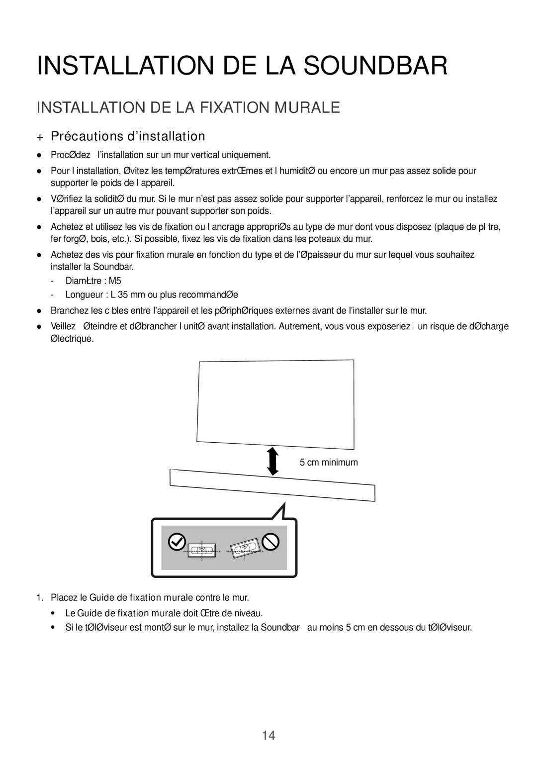 Samsung HW-K850/XN, HW-K850/EN manual Installation de la Soundbar 