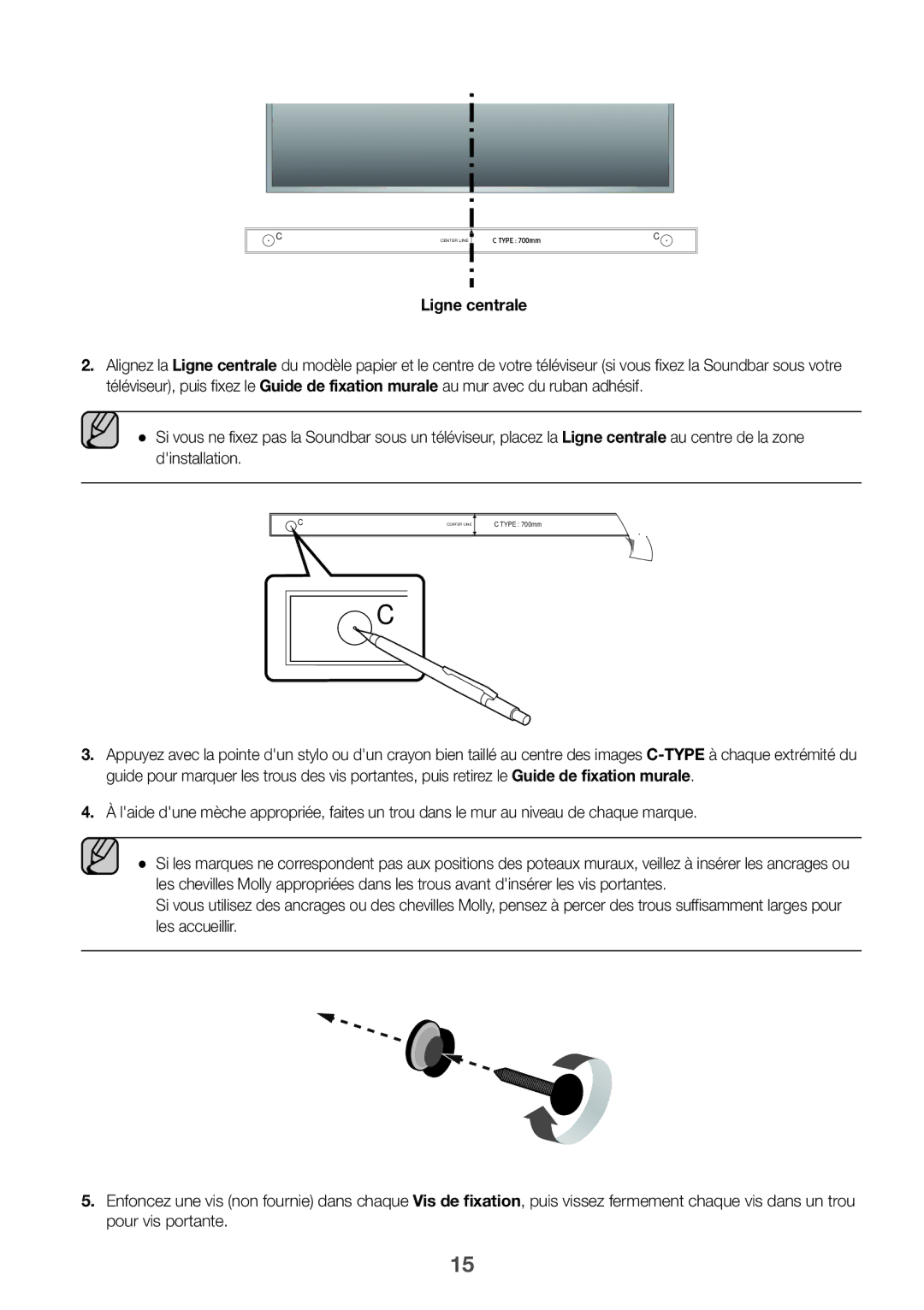 Samsung HW-K850/EN, HW-K850/XN manual Ligne centrale 