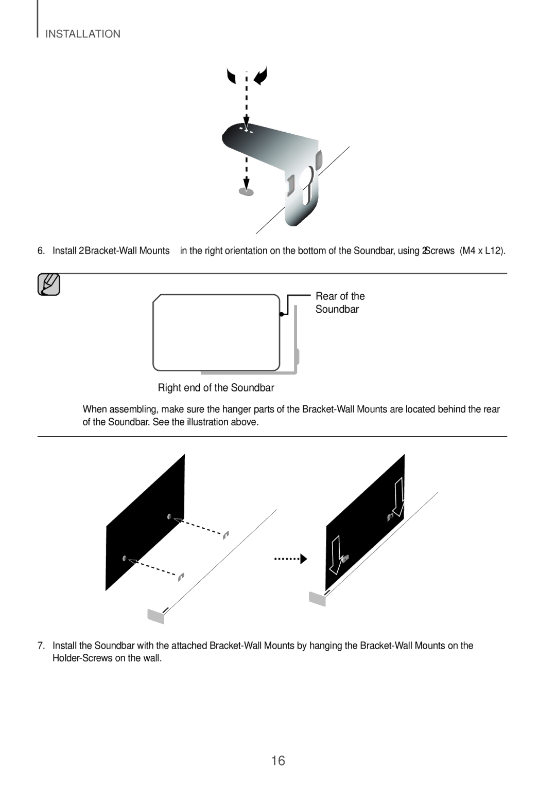 Samsung HW-K850/EN, HW-K850/XN manual Rear Soundbar Right end of the Soundbar 