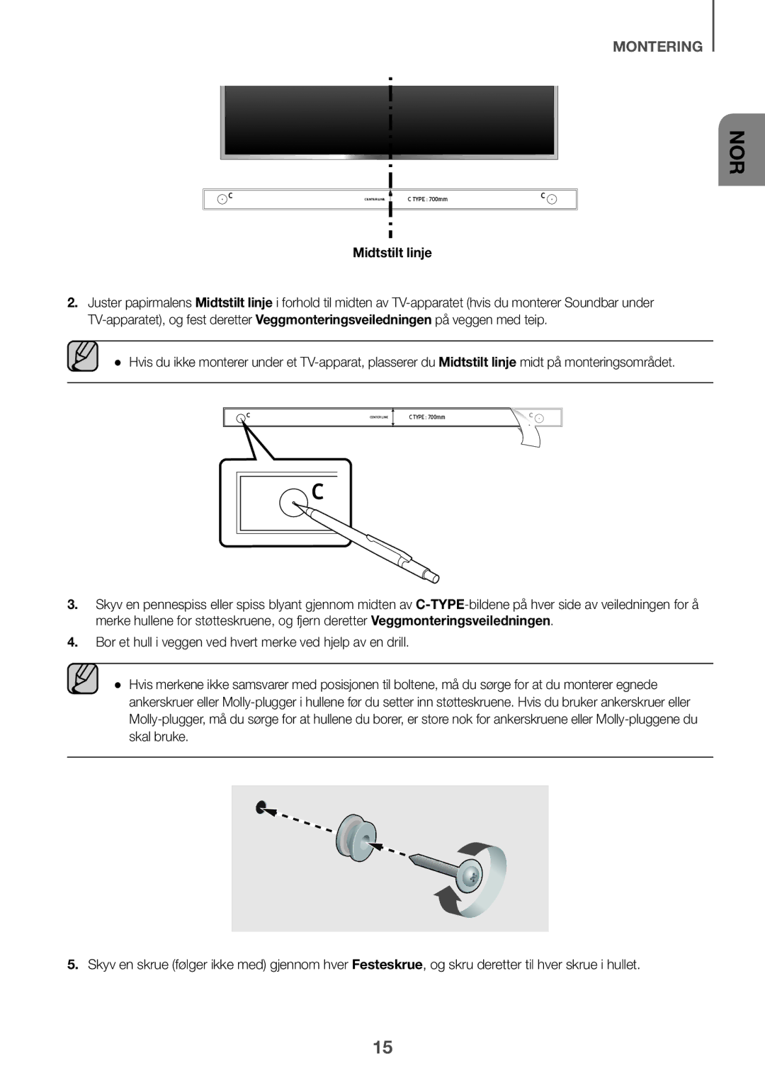 Samsung HW-K860/XE manual Midtstilt linje 