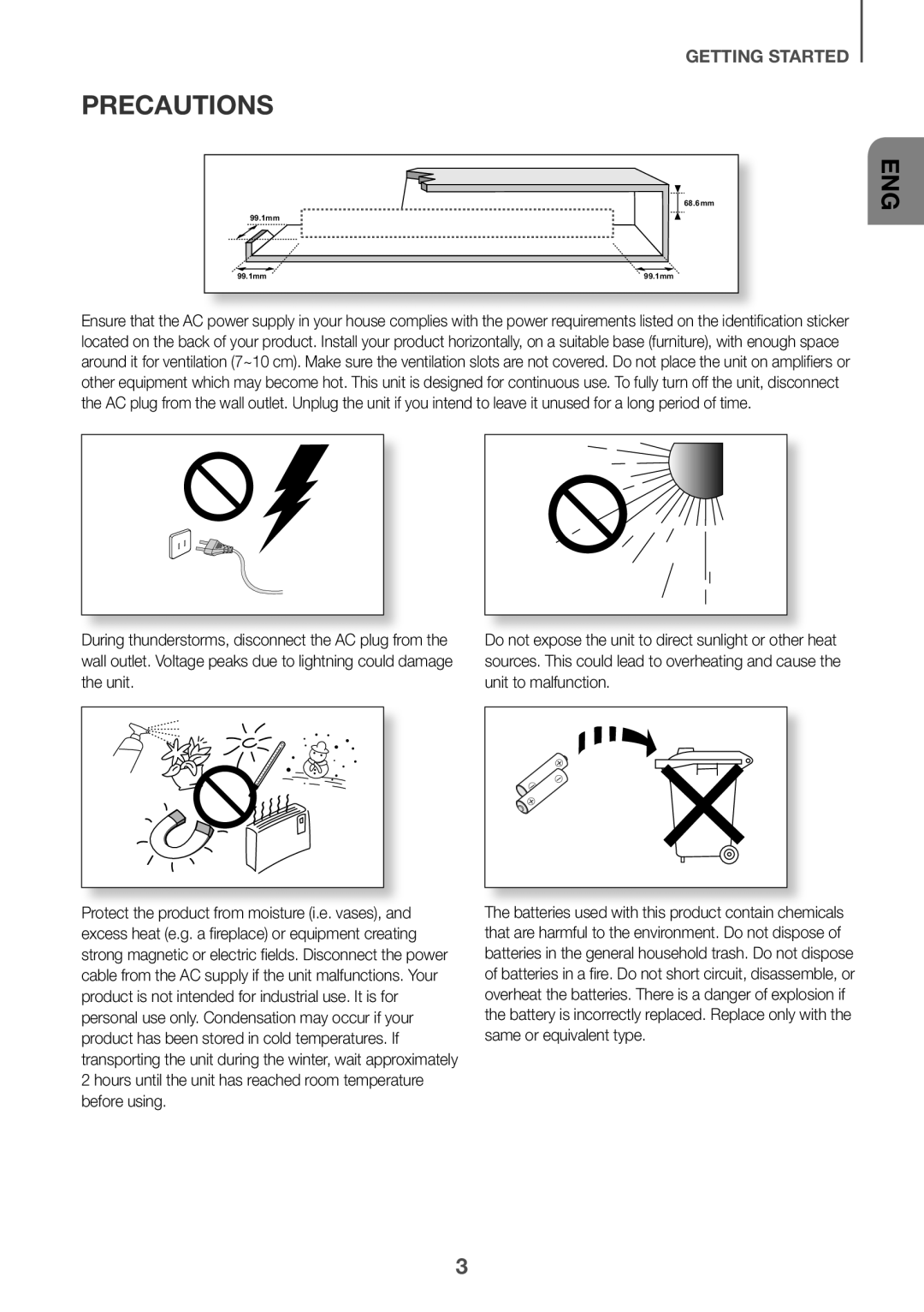 Samsung HW-K860/XE manual Precautions, Eng 