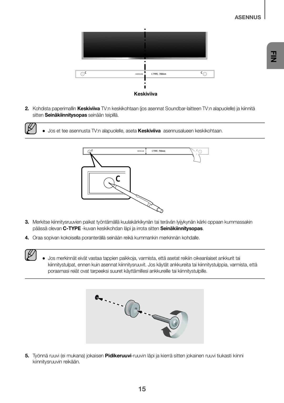 Samsung HW-K860/XE manual Keskiviiva 