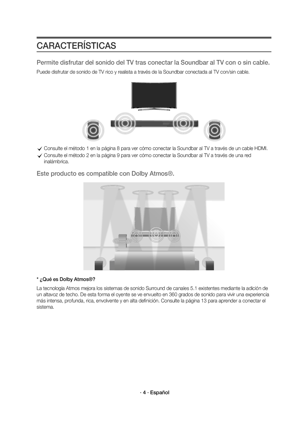 Samsung HW-K950/EN, HW-K950/ZF manual Características, Inalámbrica 