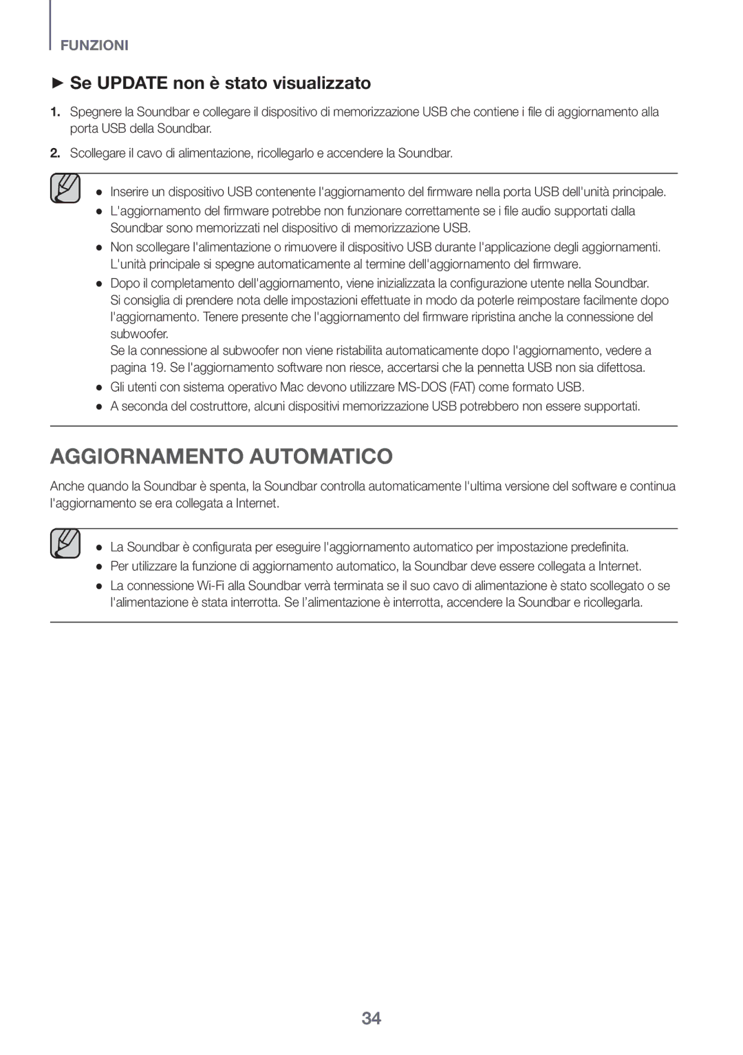 Samsung HW-K950/EN, HW-K950/ZF manual Aggiornamento Automatico, ++Se Update non è stato visualizzato 