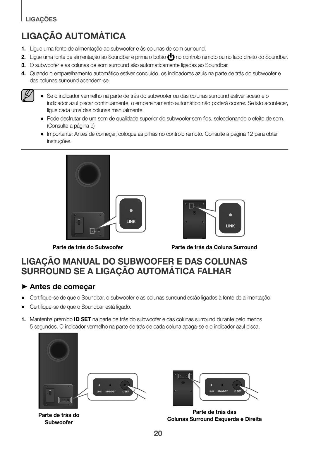 Samsung HW-K950/EN, HW-K950/ZF manual Ligação Automática, ++Antes de começar 