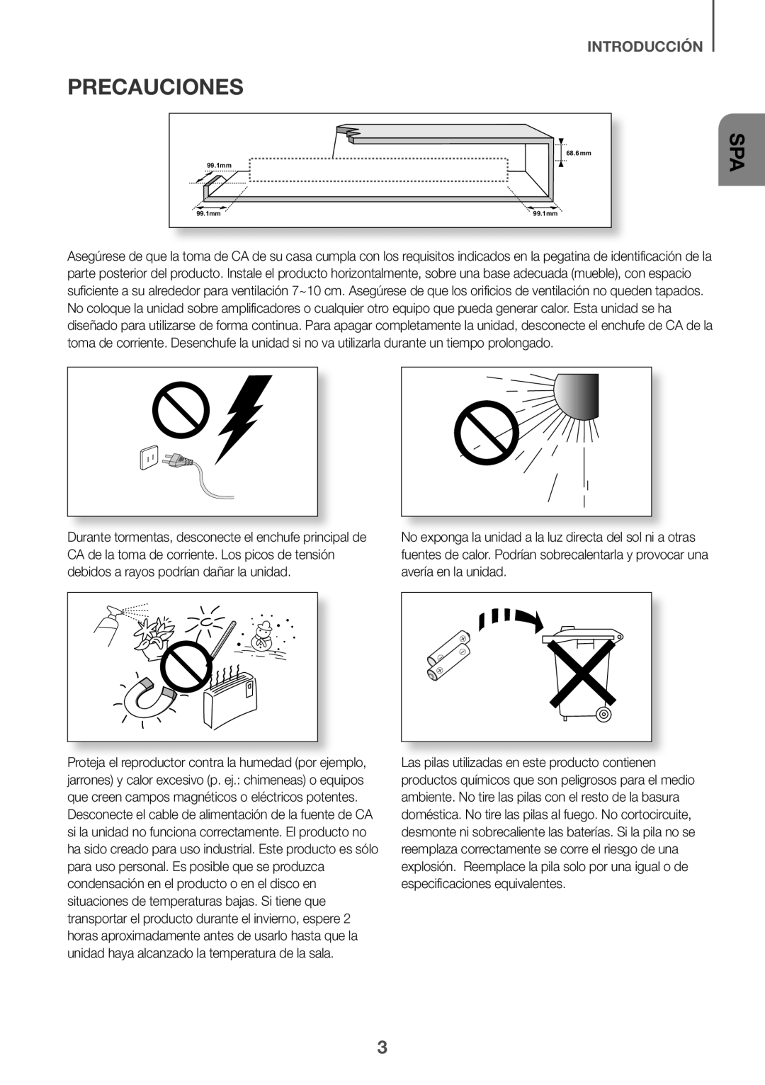 Samsung HW-K950/ZF, HW-K950/EN manual Precauciones 