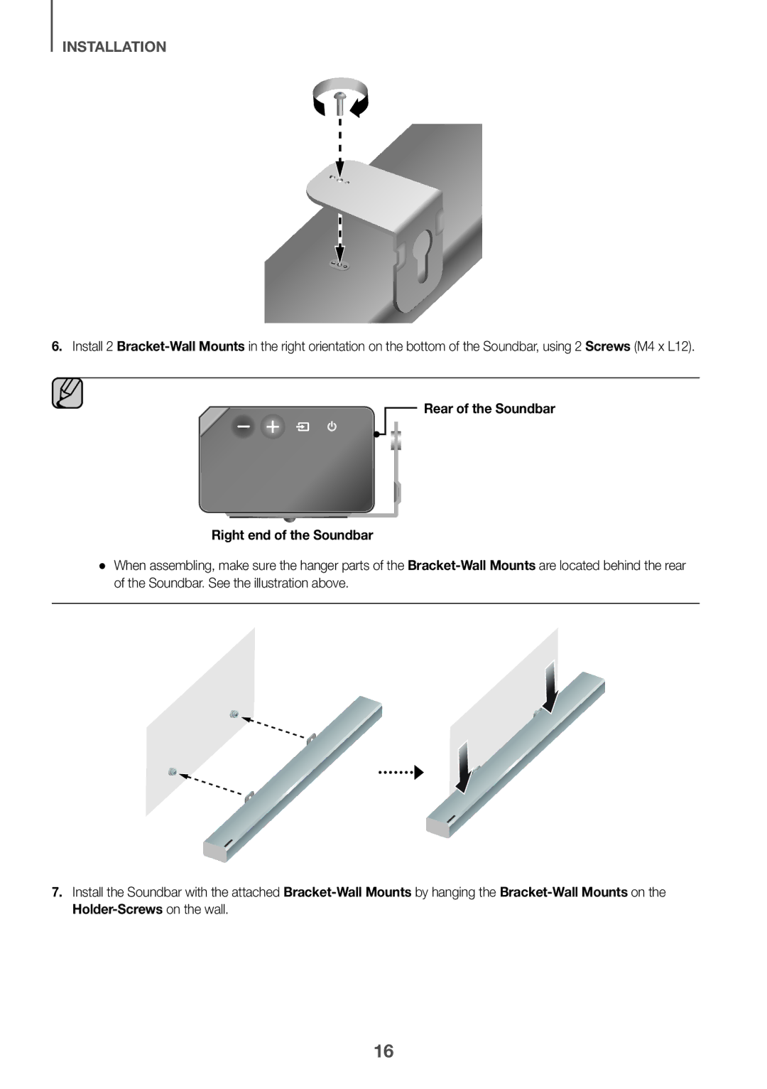 Samsung HW-K950/EN, HW-K950/ZF manual Rear of the Soundbar Right end of the Soundbar 