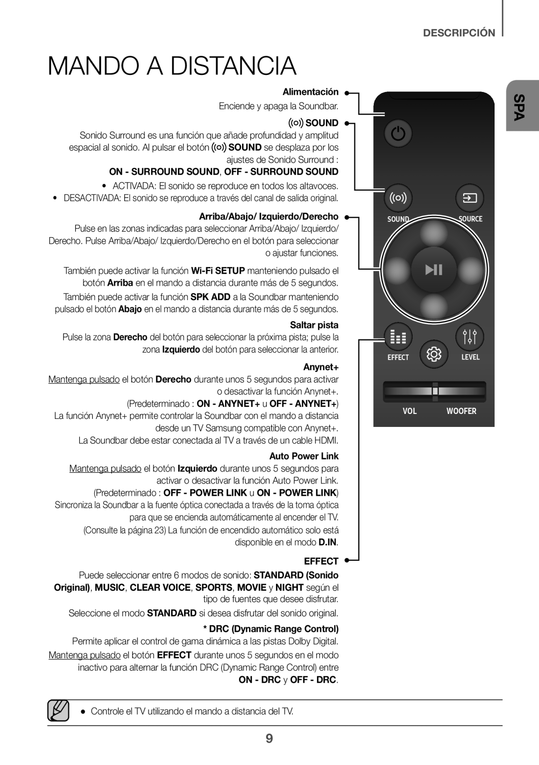 Samsung HW-K950/ZF, HW-K950/EN manual Mando a Distancia 