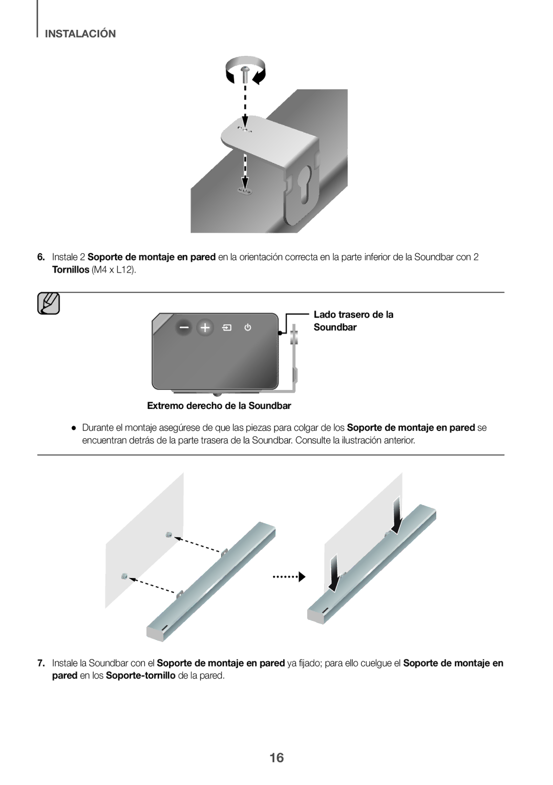 Samsung HW-K950/EN, HW-K950/ZF manual Lado trasero de la Soundbar Extremo derecho de la Soundbar 