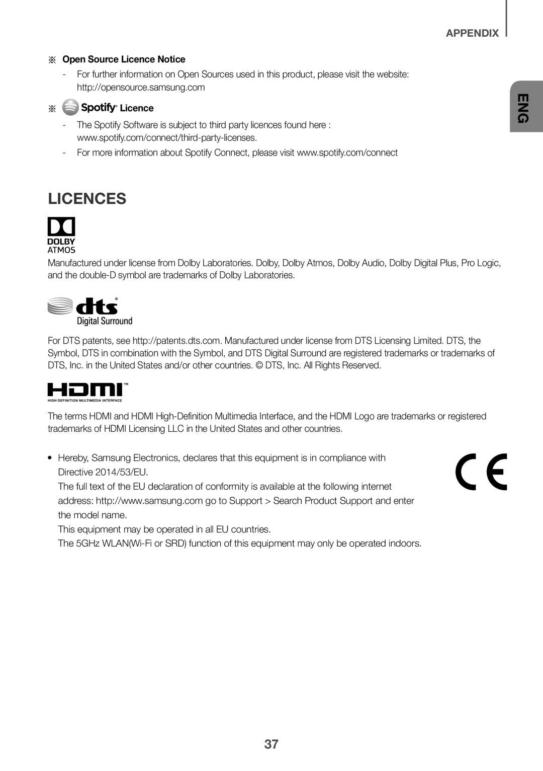 Samsung HW-K950/ZF, HW-K950/EN manual Licences, Aa Open Source Licence Notice, Aa Licence 