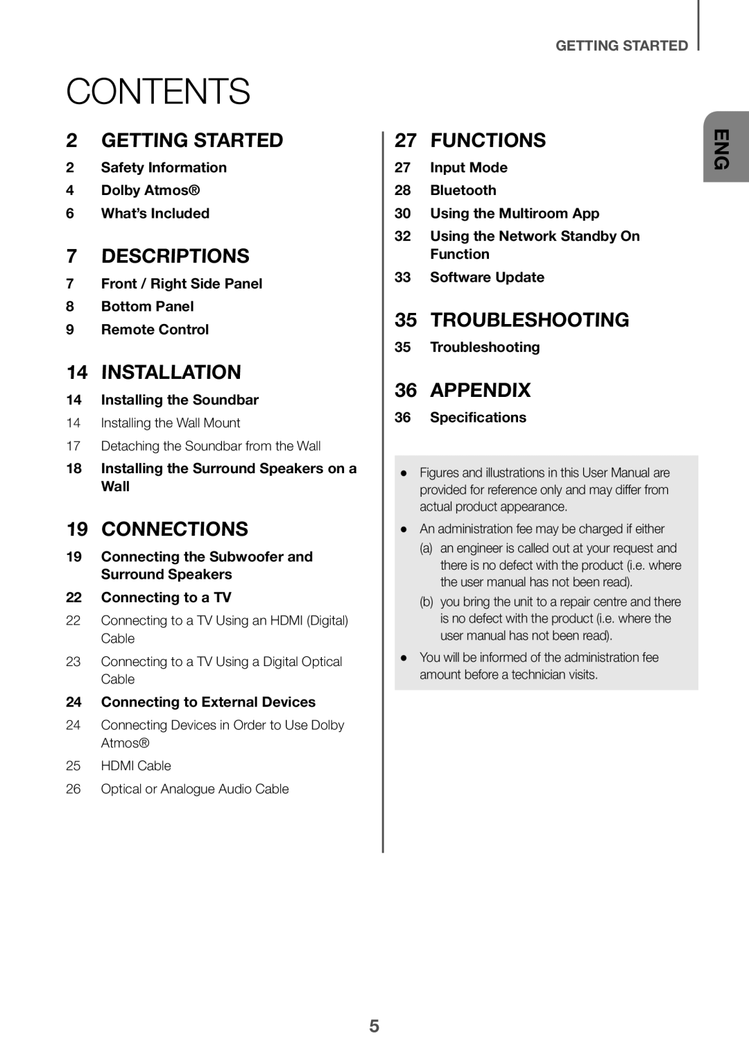 Samsung HW-K950/ZF, HW-K950/EN manual Contents 