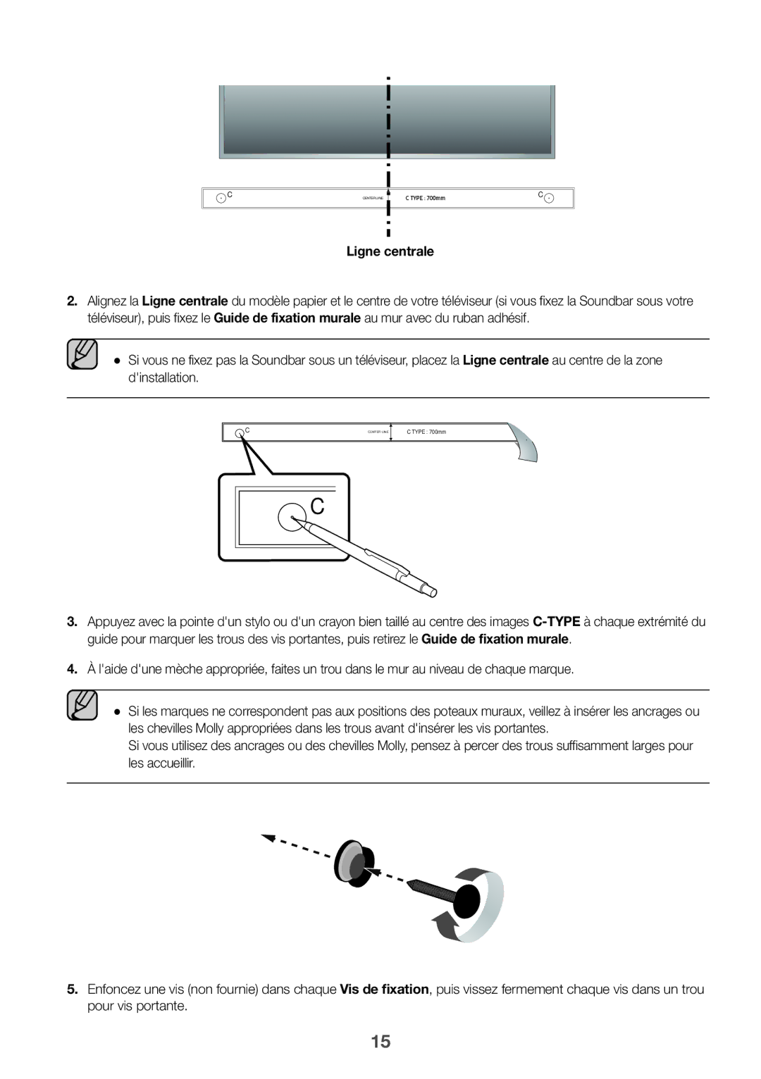 Samsung HW-K950/ZF, HW-K950/EN manual Ligne centrale 