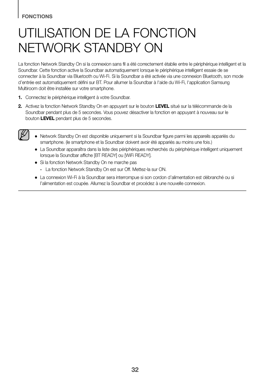 Samsung HW-K950/EN, HW-K950/ZF manual Utilisation DE LA Fonction Network Standby on 