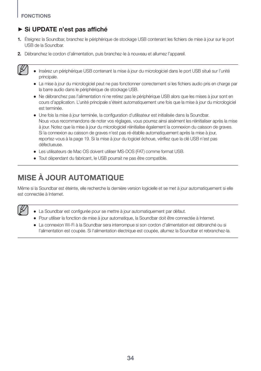 Samsung HW-K950/EN, HW-K950/ZF manual Mise À Jour Automatique, ++Si Update n’est pas affiché 