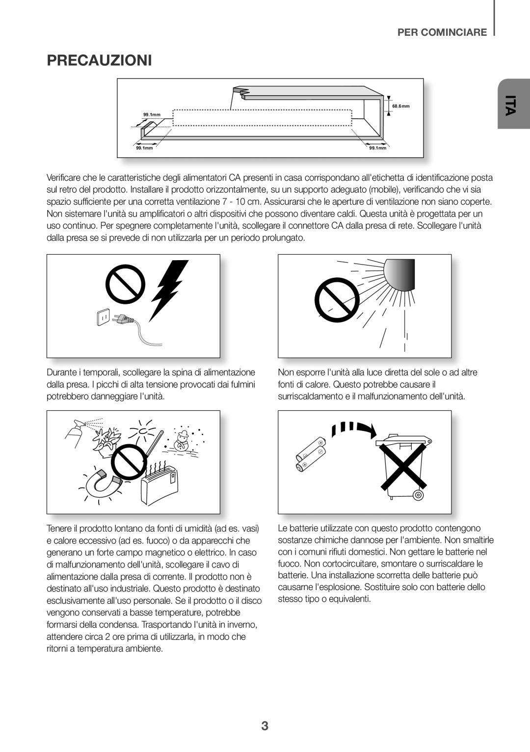 Samsung HW-K950/ZF, HW-K950/EN manual Precauzioni 