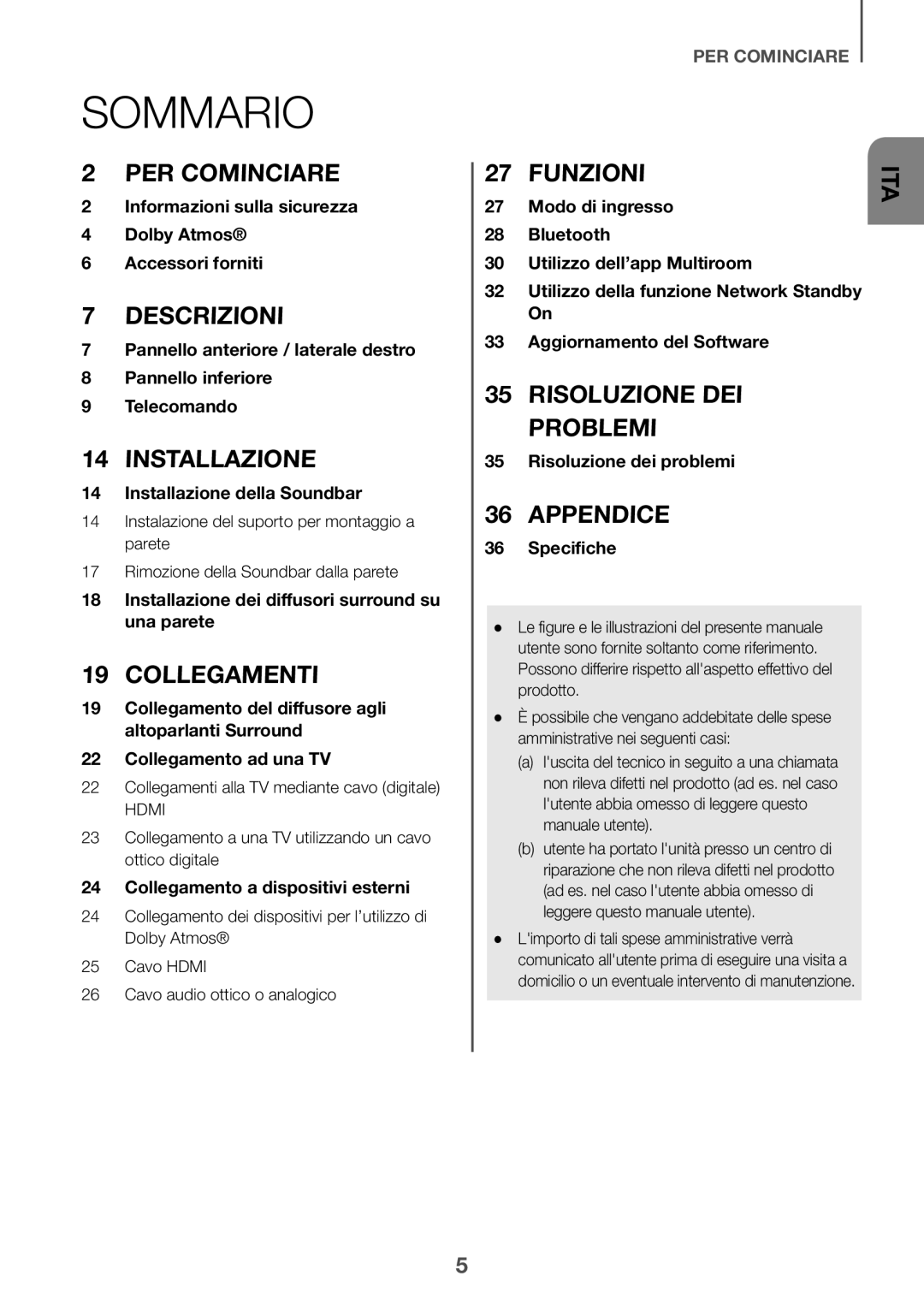 Samsung HW-K950/ZF, HW-K950/EN manual Sommario 