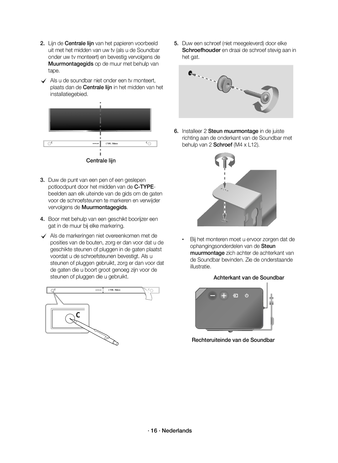 Samsung HW-K950/EN manual Steunen of pluggen gebruikt, zorg er dan voor dat, Illustratie 