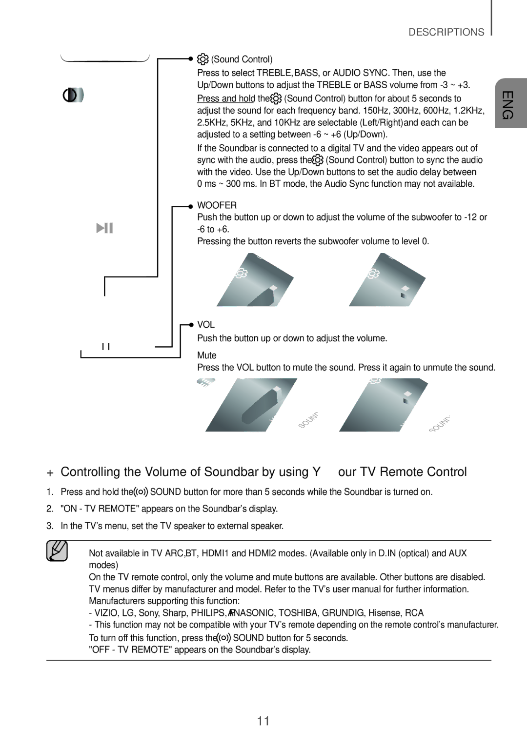 Samsung HW-K950/XV manual Sound Control, Mute 