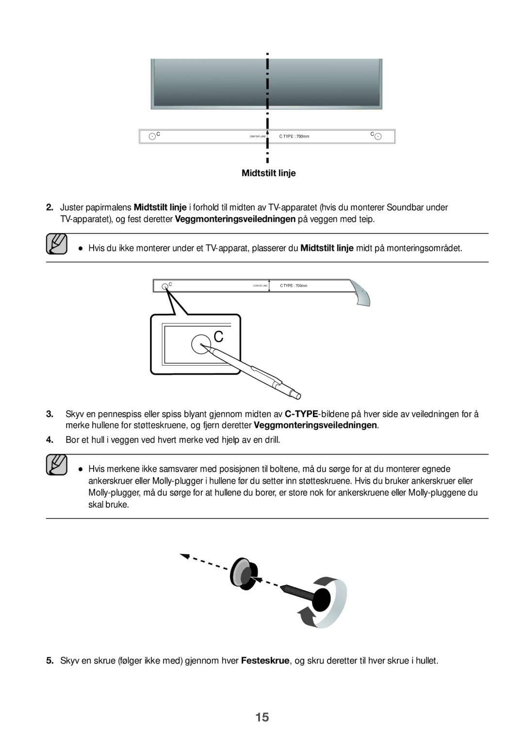 Samsung HW-K960/XE manual Midtstilt linje 