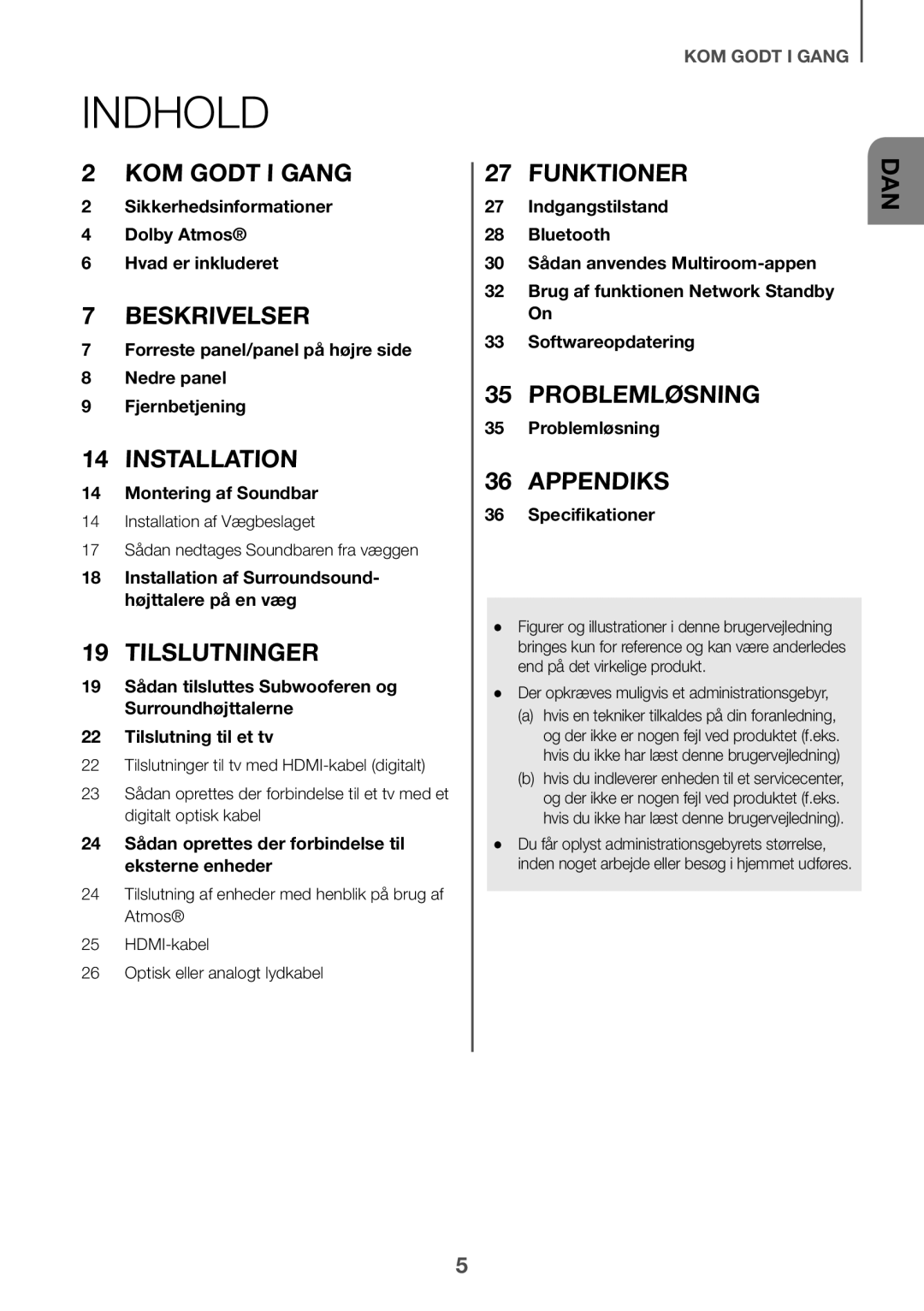 Samsung HW-K960/XE manual Indhold 