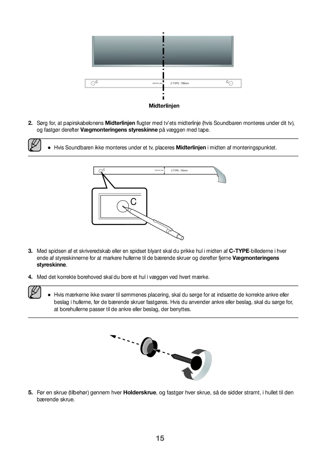 Samsung HW-K960/XE manual Midterlinjen 