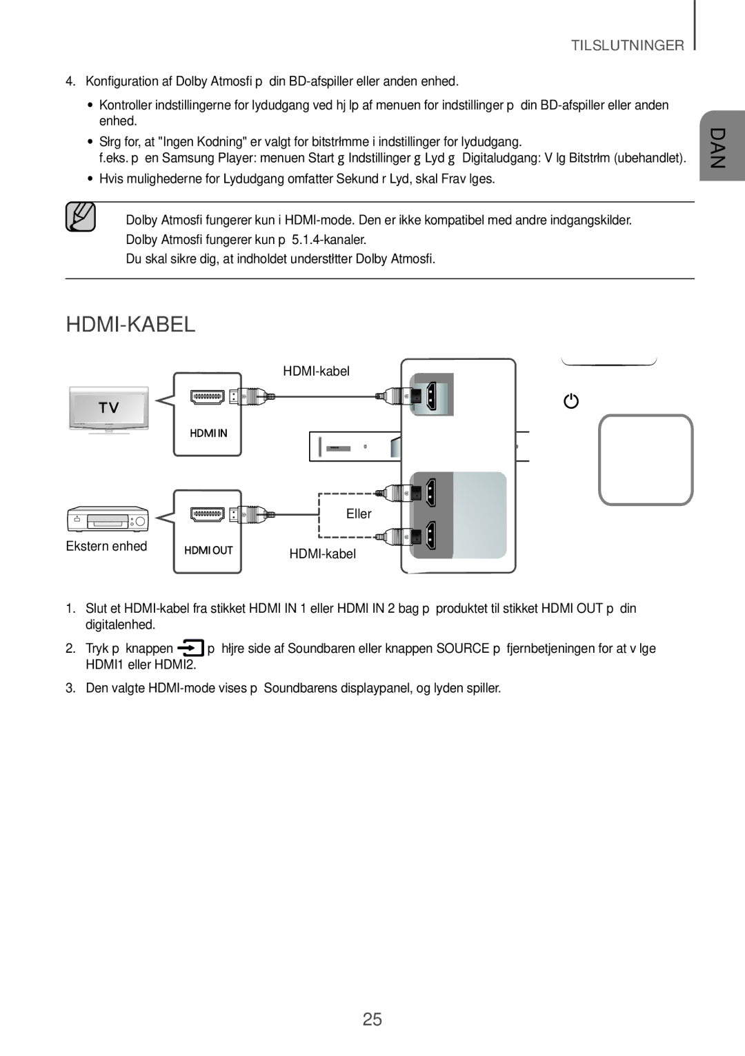 Samsung HW-K960/XE manual HDMI-kabel 