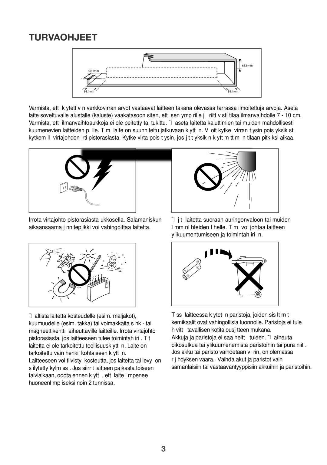 Samsung HW-K960/XE manual Turvaohjeet, Fin 