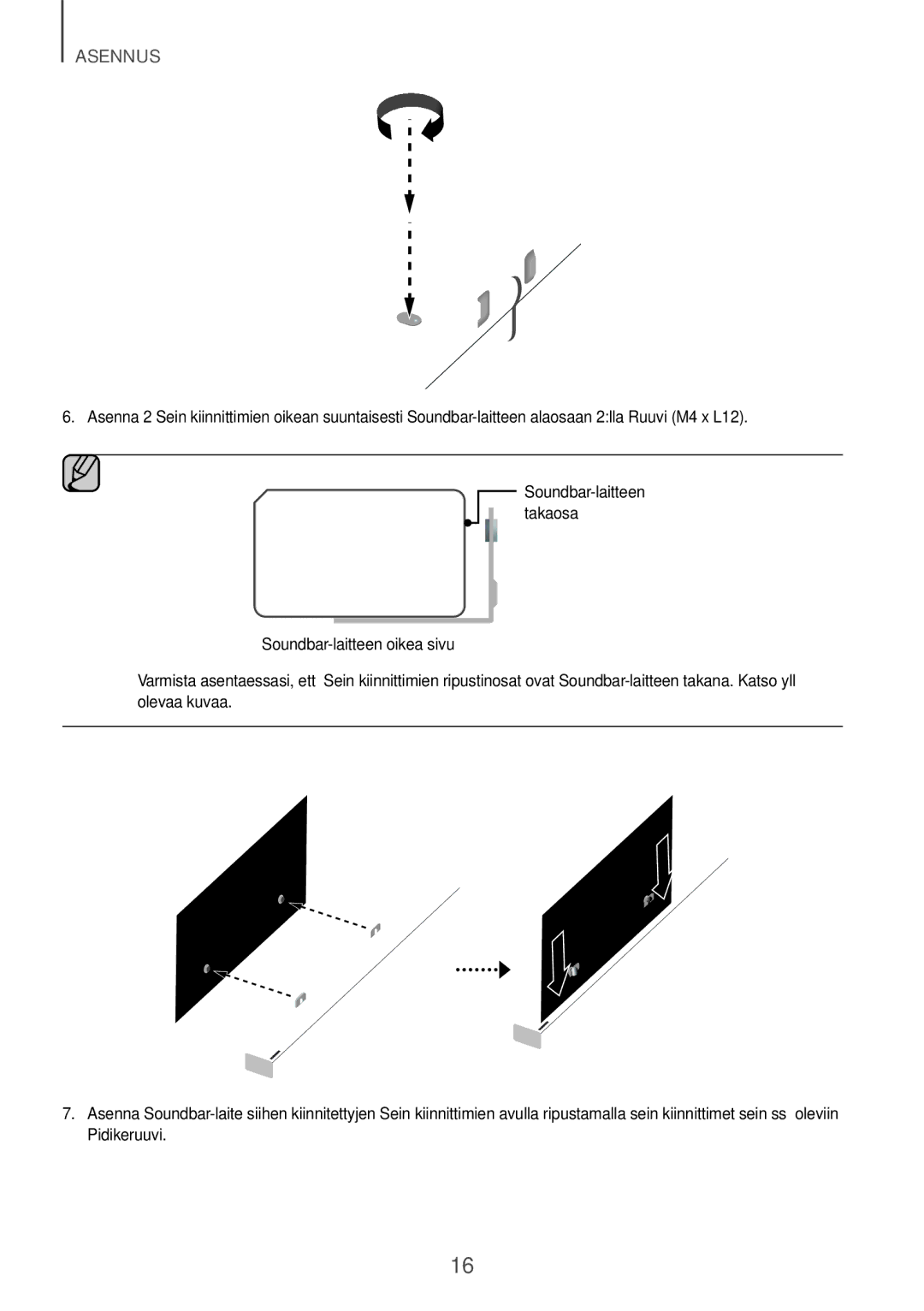 Samsung HW-K960/XE manual Soundbar-laitteen oikea sivu 