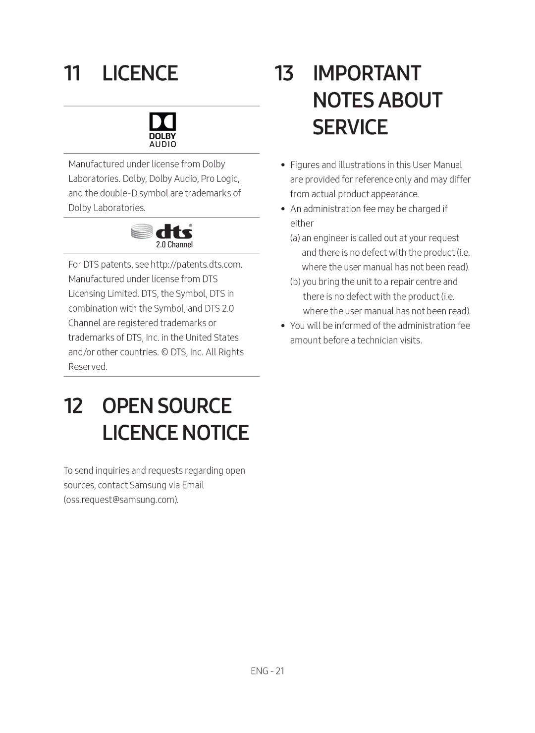 Samsung HW-M360/ZG, HW-M360/EN, HW-M360/ZF manual Open Source Licence Notice 