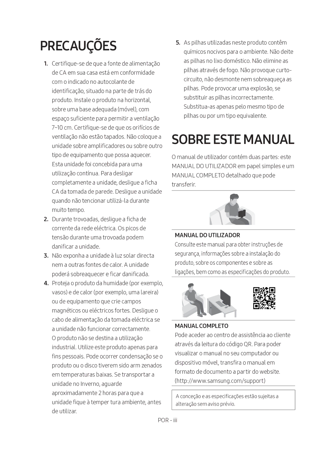 Samsung HW-M360/EN, HW-M360/ZG, HW-M360/ZF manual Precauções, Sobre Este Manual 