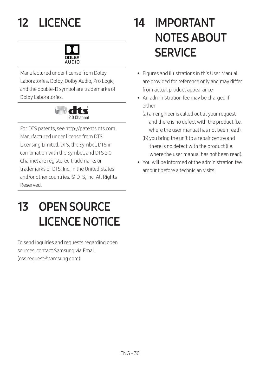 Samsung HW-M360/ZG, HW-M360/EN, HW-M360/ZF manual Open Source Licence Notice 