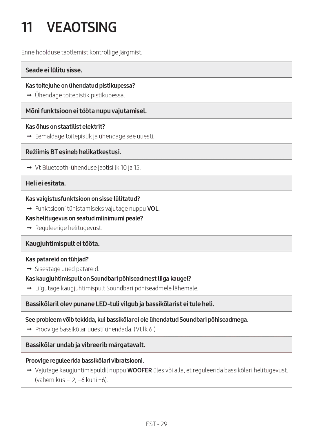 Samsung HW-M360/ZG, HW-M360/EN, HW-M360/ZF manual Veaotsing 