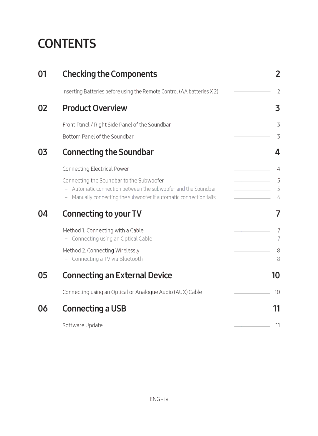 Samsung HW-M360/EN, HW-M360/ZG manual Contents 