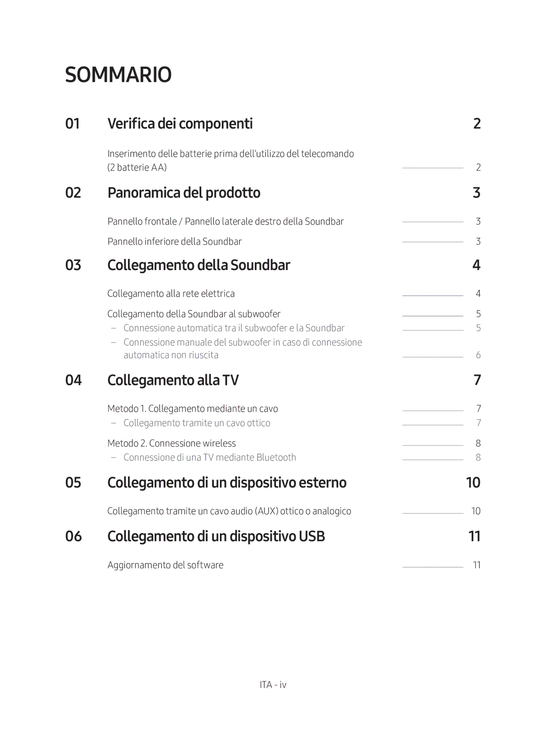 Samsung HW-M360/EN, HW-M360/ZG manual Sommario 