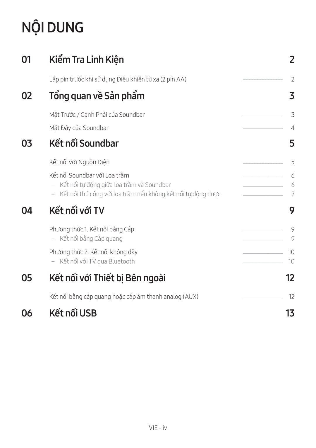 Samsung HW-M360/XV manual NỘI Dung 