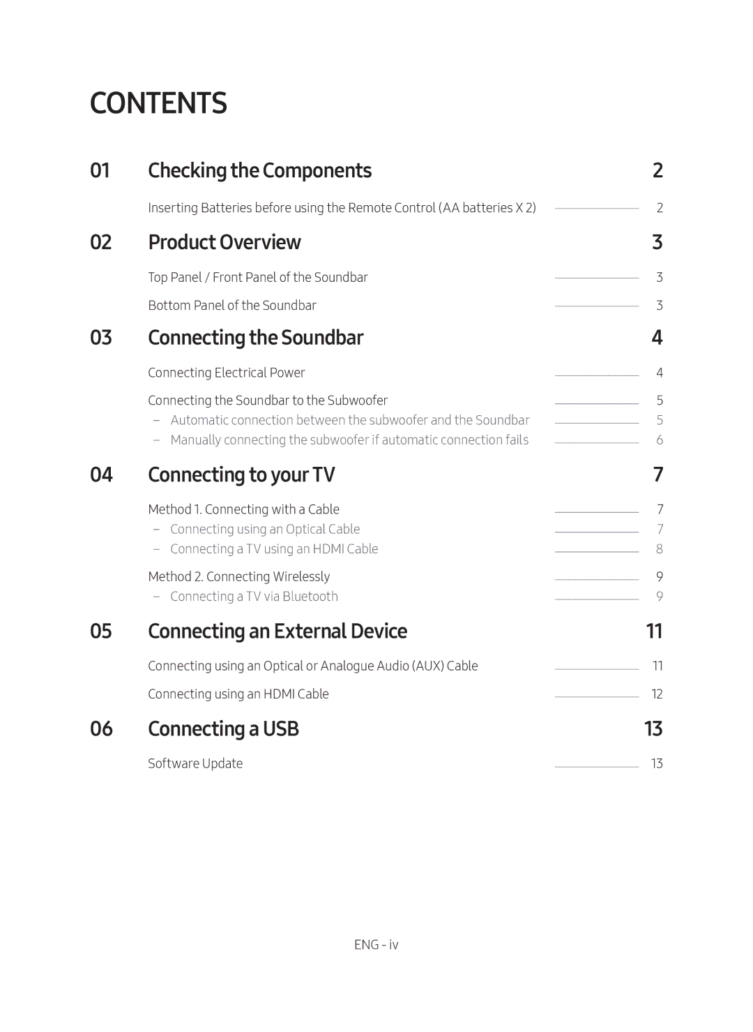 Samsung HW-M4500/EN manual Contents 
